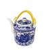 FixtureDisplays® Small 2 Liter Ceramic Porcelain Teapot Tea Kettle with Floral Design, 8X6X7